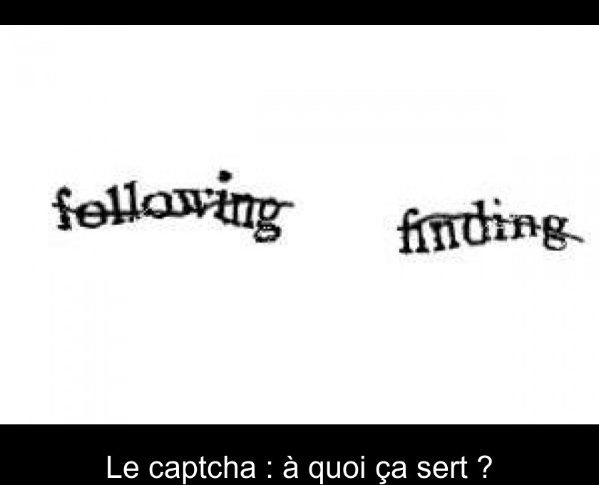 Le captcha : à quoi ça sert ?