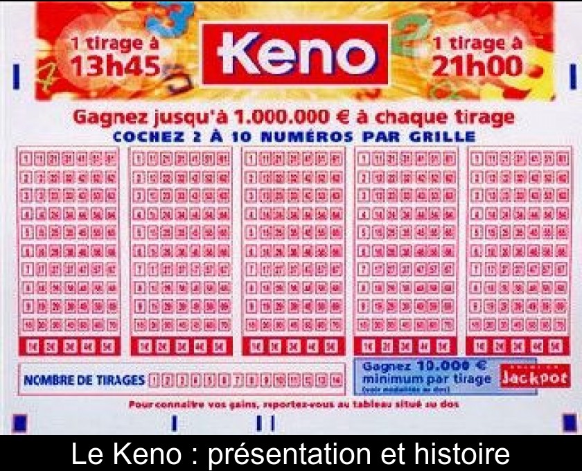 Le Keno : présentation et histoire Le Keno : présentation et histoire