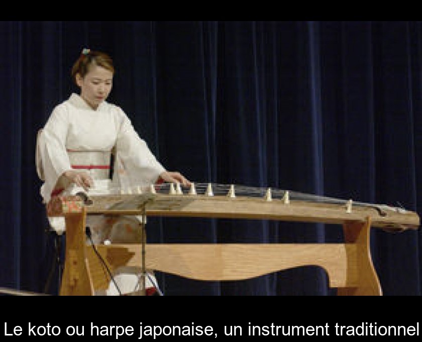 Le koto ou harpe japonaise, un instrument traditionnel Le koto ou harpe japonaise, un instrument traditionnel