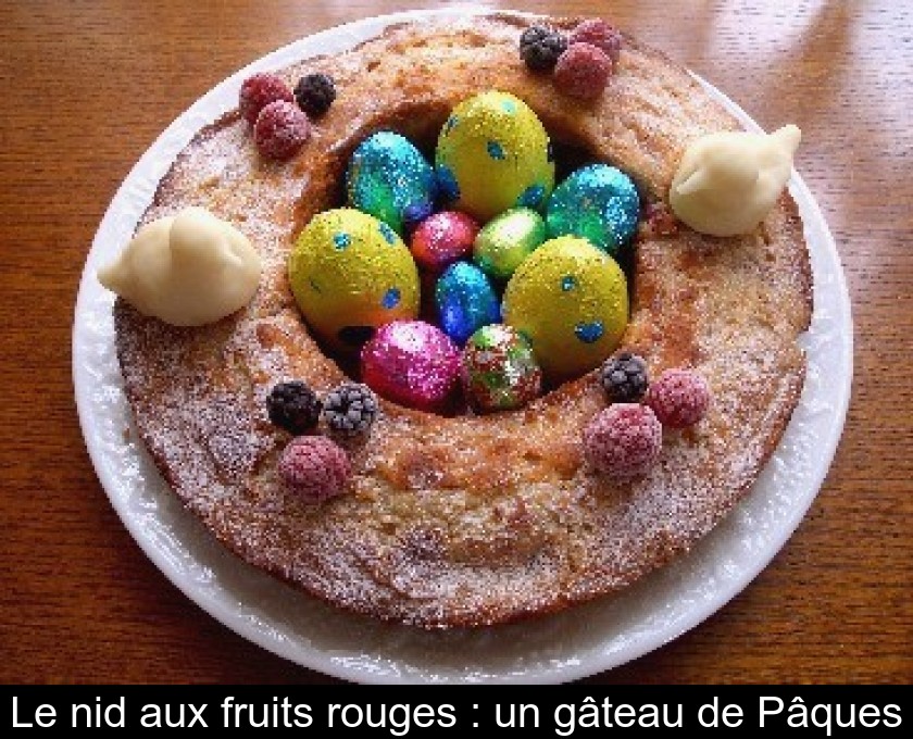 Le nid aux fruits rouges : un gâteau de Pâques Le nid aux fruits rouges : un gâteau de Pâques