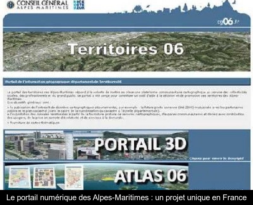 Le portail numérique des Alpes-Maritimes : un projet unique en France Le portail numérique des Alpes-Maritimes : un projet unique en France