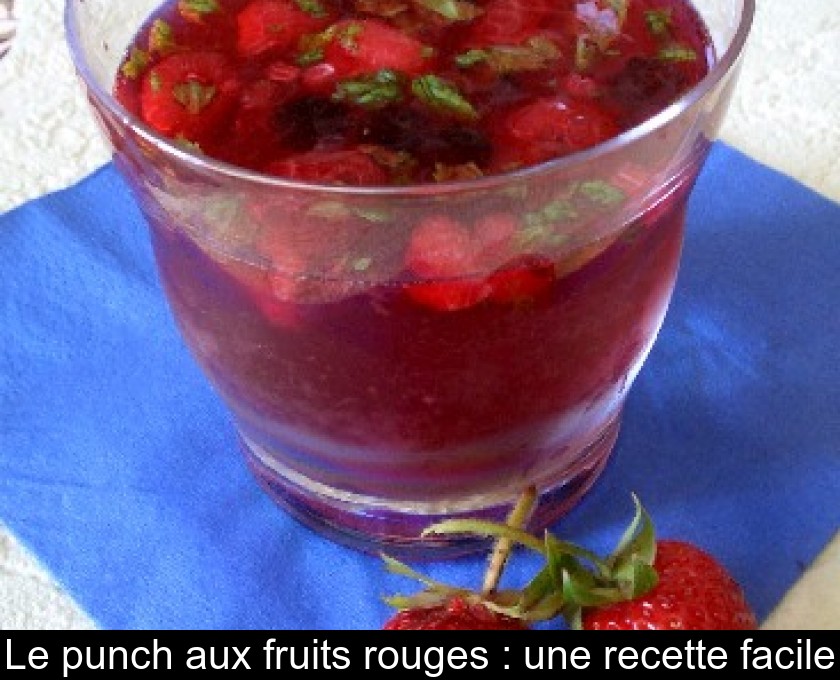 Le punch aux fruits rouges : une recette facile Le punch aux fruits rouges : une recette facile
