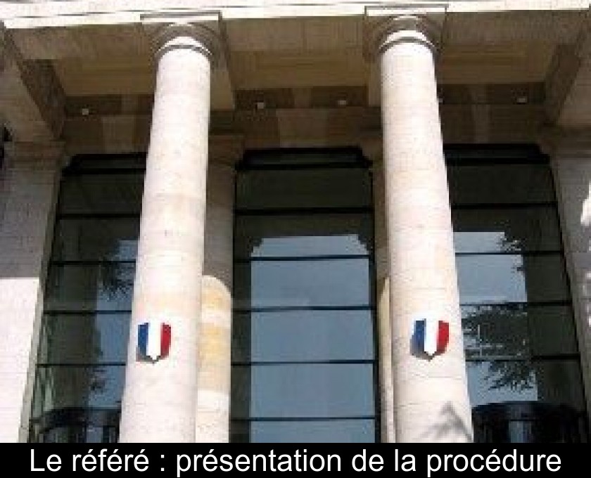 Le référé : présentation de la procédure Le référé : présentation de la procédure