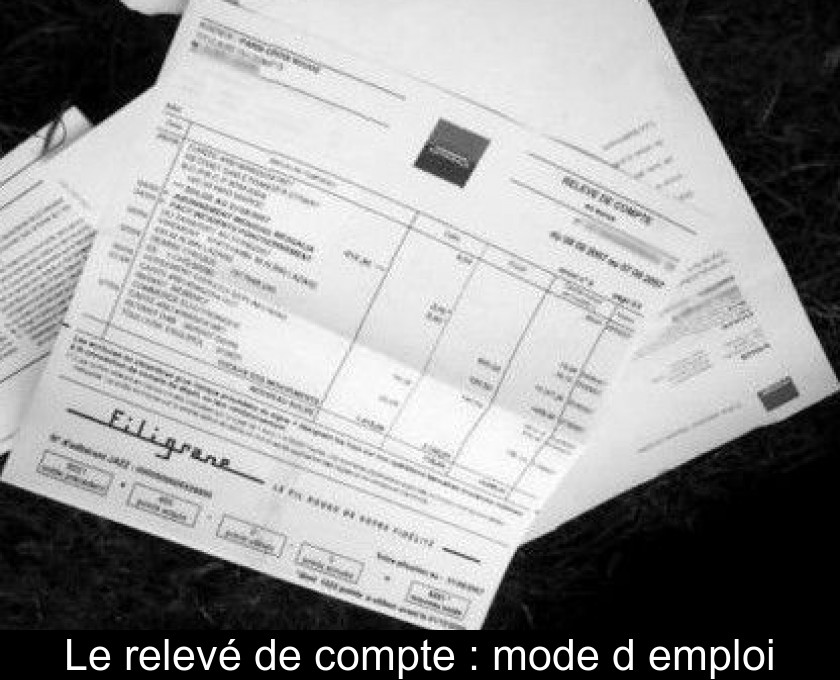 Le relevé de compte : mode d'emploi Le relevé de compte : mode d'emploi