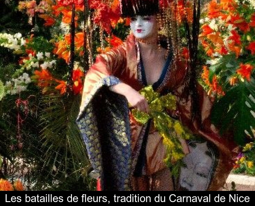 Les batailles de fleurs, tradition du Carnaval de Nice Les batailles de fleurs, tradition du Carnaval de Nice