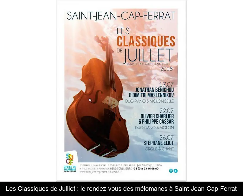 Les Classiques de Juillet : le rendez-vous des mélomanes à Saint-Jean-Cap-Ferrat