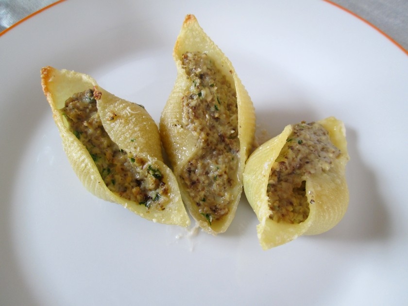 Les conchiglioni farcis aux champignons : la recette en images Les conchiglioni farcis aux champignons : la recette en images