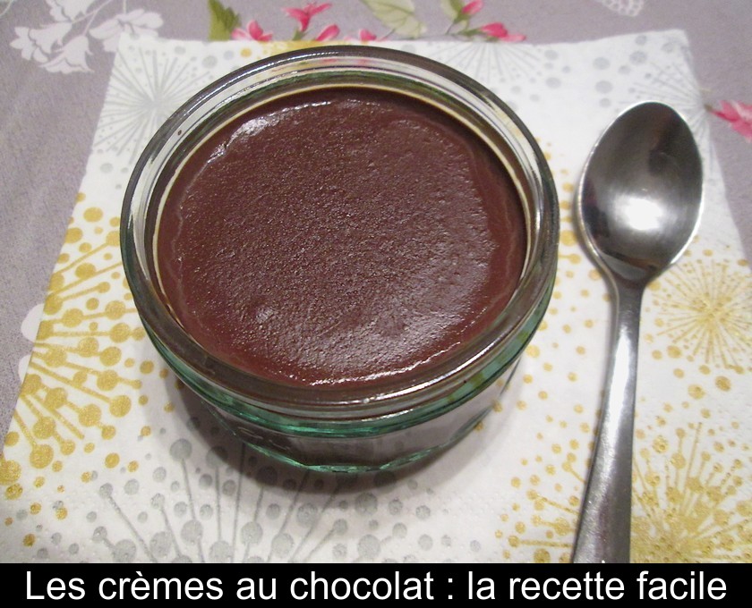 Les crèmes au chocolat : la recette facile Les crèmes au chocolat : la recette facile