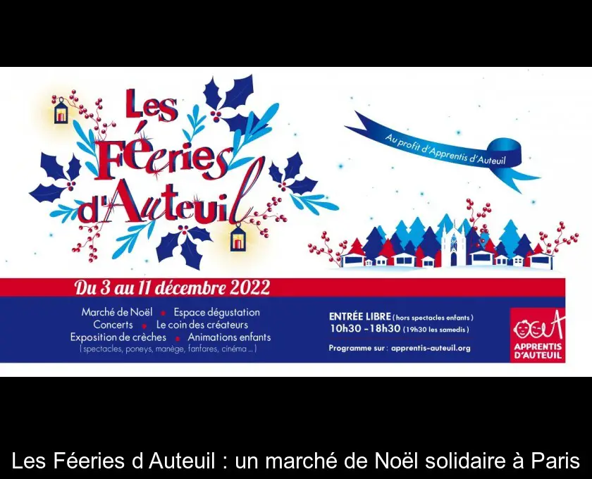 Les Féeries d'Auteuil : un marché de Noël solidaire à Paris