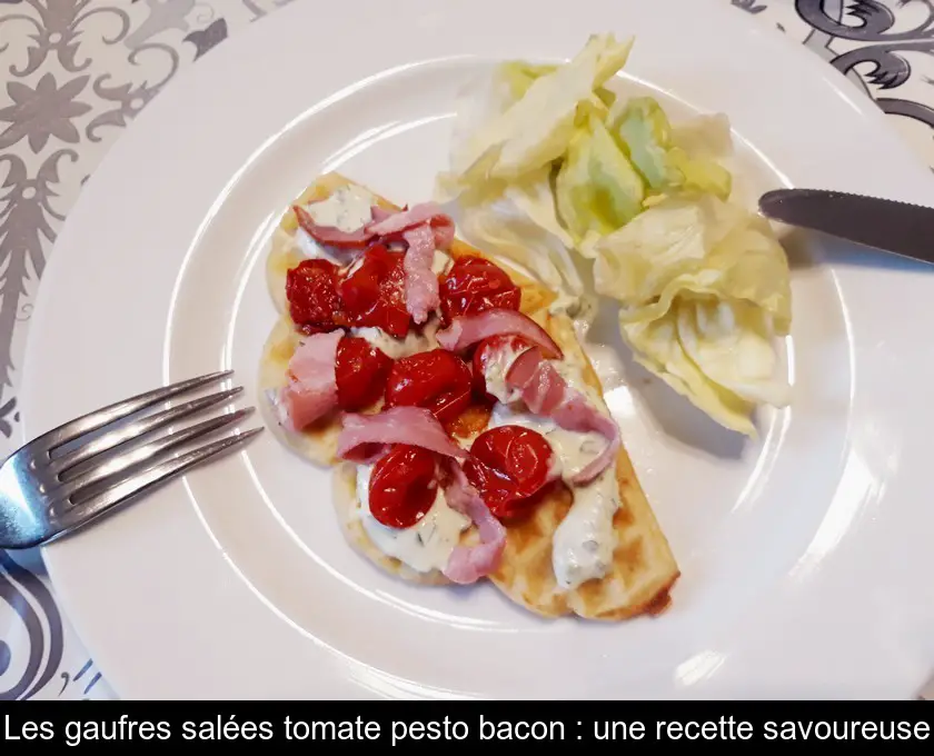 Les gaufres salées tomate pesto bacon : une recette savoureuse