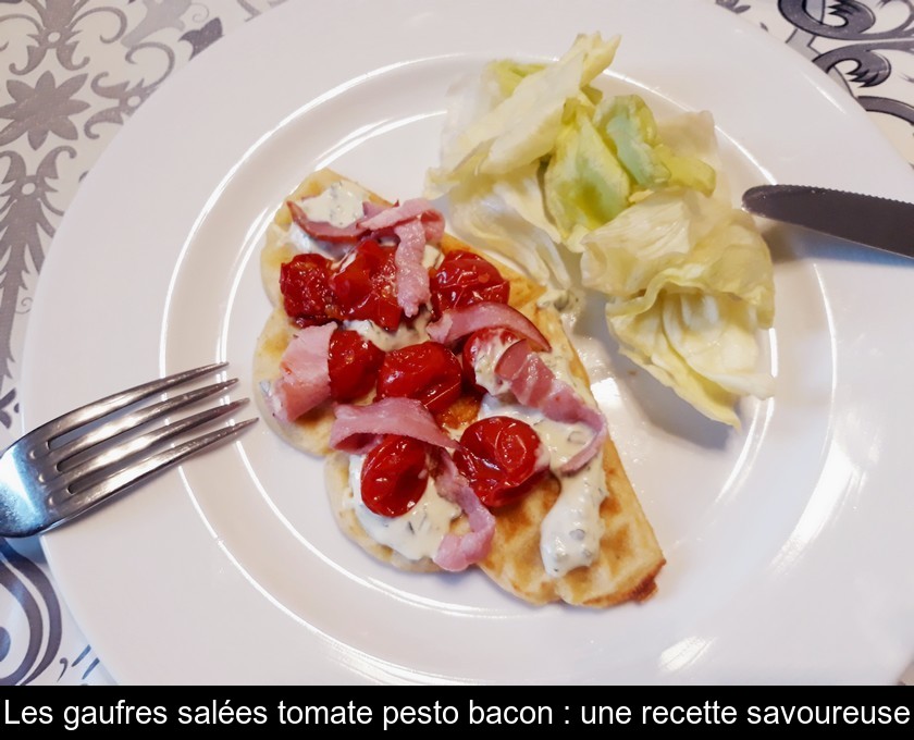 Les gaufres salées tomate pesto bacon : une recette savoureuse Les gaufres salées tomate pesto bacon : une recette savoureuse