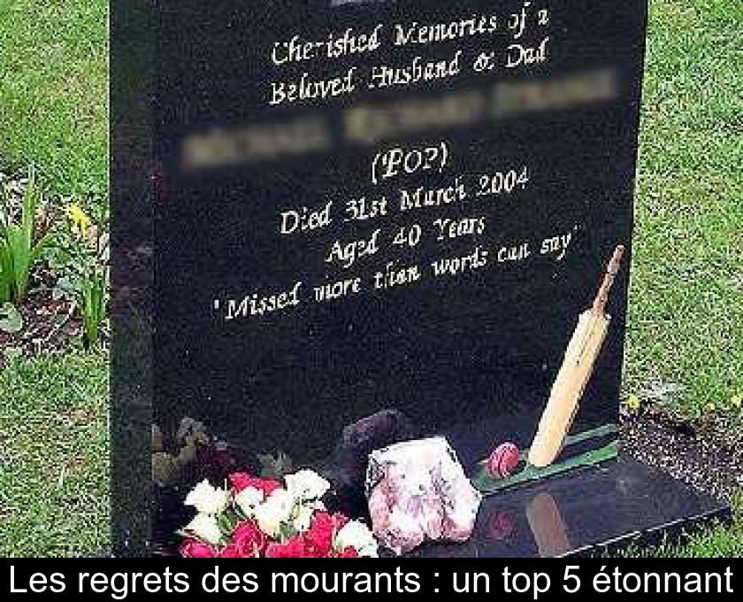 Les regrets des mourants : un top 5 étonnant Les regrets des mourants : un top 5 étonnant