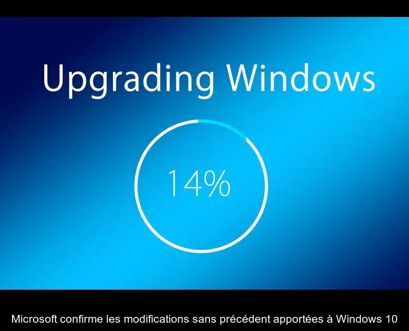 Microsoft confirme les modifications sans précédent apportées à Windows 10