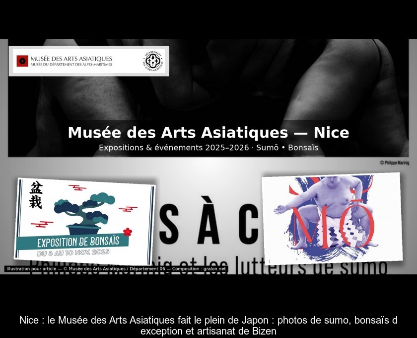Nice : le Musée des Arts Asiatiques fait le plein de Japon : photos de sumo, bonsaïs d'exception et artisanat de Bizen