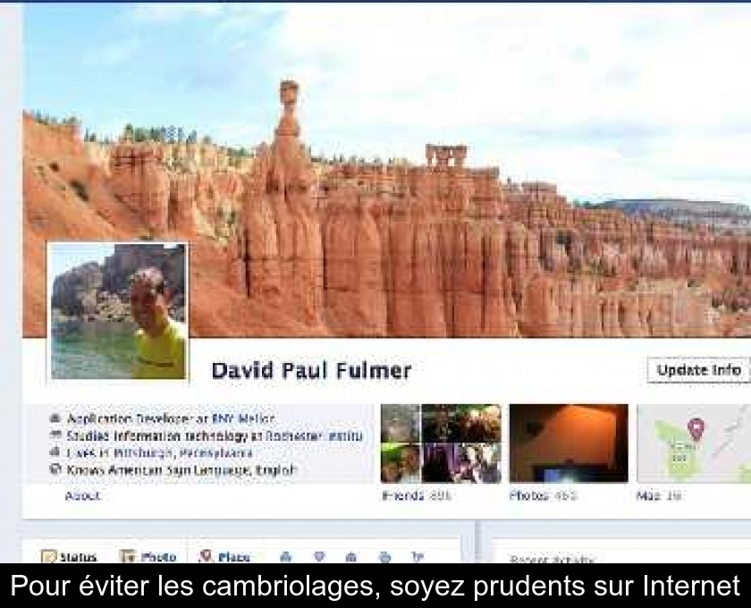 Pour éviter les cambriolages, soyez prudents sur Internet Pour éviter les cambriolages, soyez prudents sur Internet