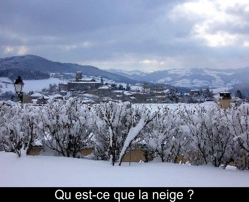 Qu'est-ce que la neige ? Qu'est-ce que la neige ?