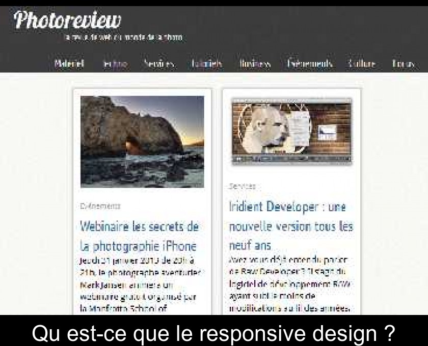 Qu'est-ce que le responsive design ?