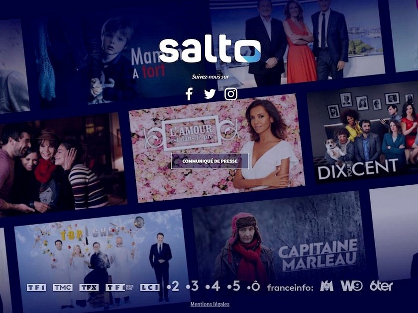 Salto : la plateforme des groupes TF1, M6 et France Télévisions Salto : la plateforme des groupes TF1, M6 et France Télévisions