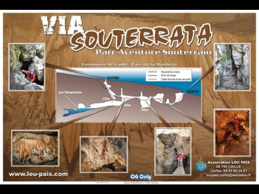 Via Souterrata : un parc d'aventure souterrain à Caille dans les Alpes-Maritimes Via Souterrata : un parc d'aventure souterrain à Caille dans les Alpes-Maritimes