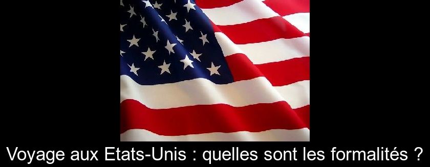 Voyage aux Etats-Unis : quelles sont les formalités ? Voyage aux Etats-Unis : quelles sont les formalités ?
