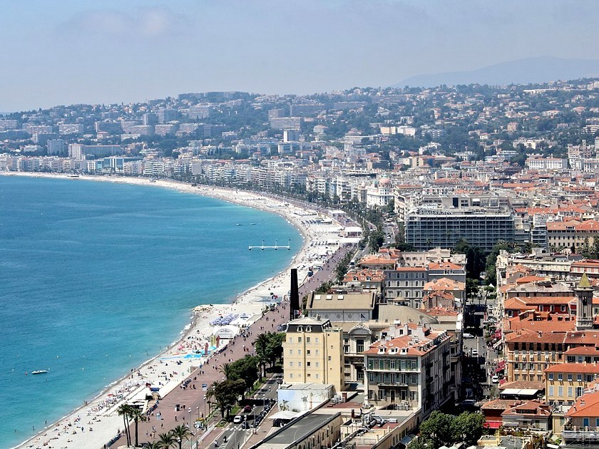 Vue depuis la Colline du Château à Nice