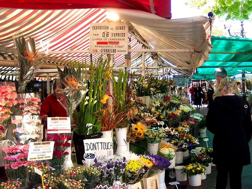 Les fleuristes du Cours Saleya à Nice