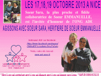 L'association ADE invite Soeur Sara à Nice