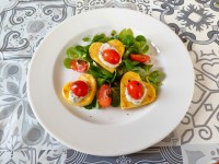 Les cœurs de polenta et mâche : une entrée de Saint-Valentin