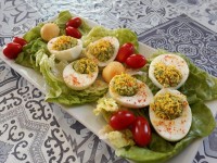 Les oeufs mimosa aux petits pois : une recette de Pâques