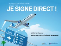 Pour une meilleure desserte aérienne de la Côte d'azur, JE SIGNE DIRECT !