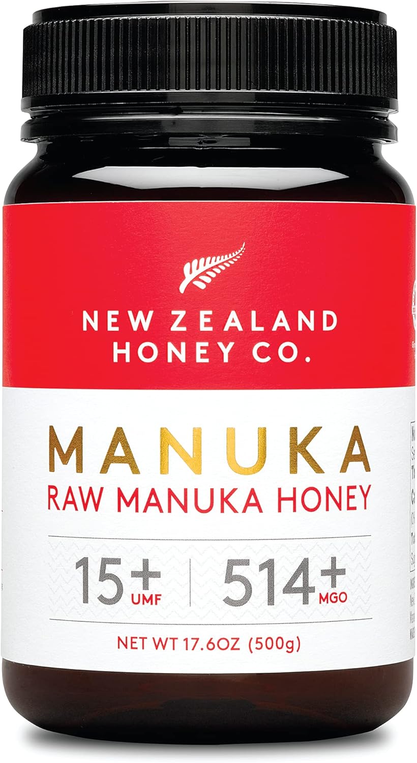 Miel de Manuka MGO 514+ / UMF 15+ : Pur et Puissant, Origine Nouvelle-Zélande, 500g