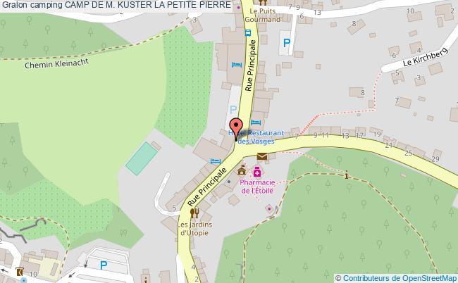 plan Camping Camp De M. Kuster LA PETITE PIERRE