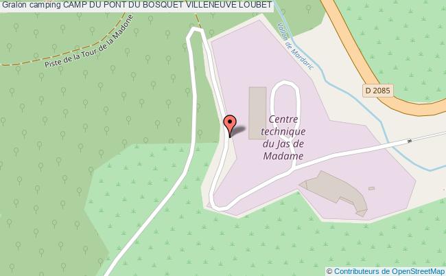 plan Camping Camp Du Pont Du Bosquet VILLENEUVE LOUBET