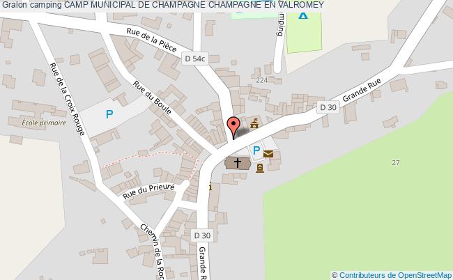 plan Camping Camp Municipal De Champagne CHAMPAGNE EN VALROMEY
