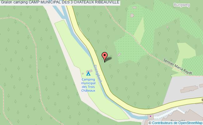 plan Camping Camp Municipal Des 3 Chateaux RIBEAUVILLE