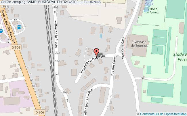 plan Camping Camp Municipal En Bagatelle TOURNUS