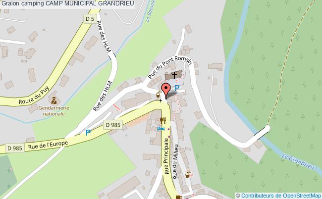 plan Camping Camp Municipal GRANDRIEU