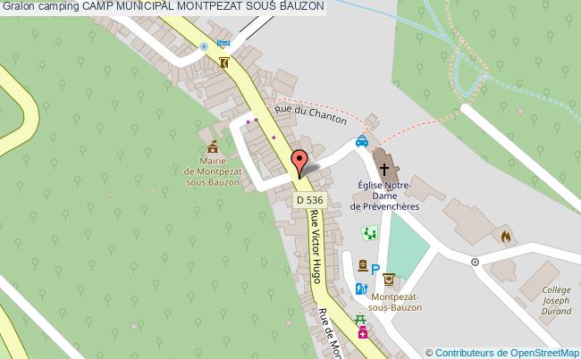 plan Camping Camp Municipal MONTPEZAT SOUS BAUZON