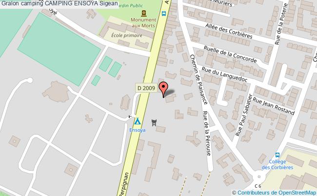 plan Camping Ensoya Sigean