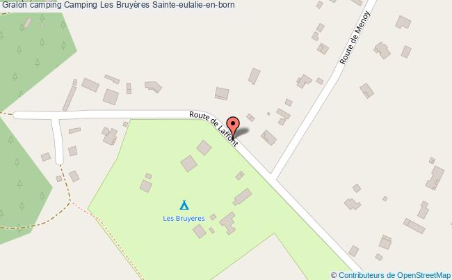 plan Camping Les Bruyères Sainte-eulalie-en-born
