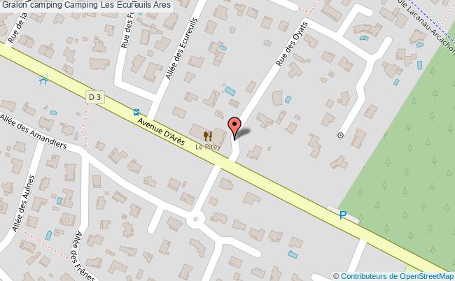 plan Camping Les Ecureuils Ares