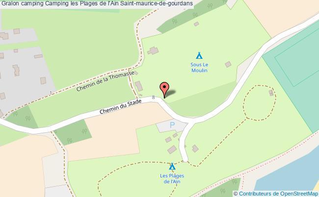 plan Camping Les Plages De L'ain Saint-maurice-de-gourdans