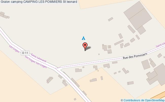 plan Camping Les Pommiers St leonard