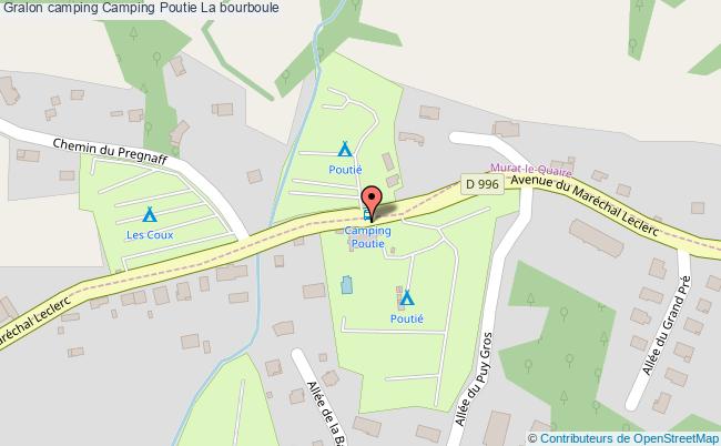 plan Camping Poutie La bourboule