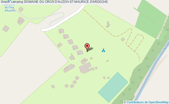 plan Camping Domaine Du Cros D'auzon ST MAURICE D'ARDECHE