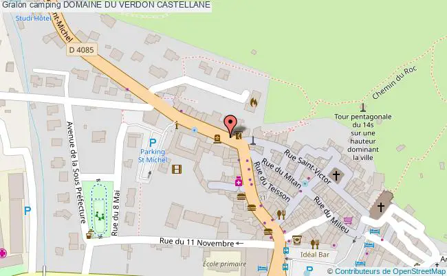 plan Camping Domaine Du Verdon CASTELLANE