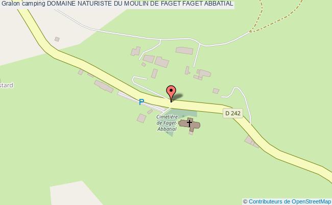 plan Camping Domaine Naturiste Du Moulin De Faget FAGET ABBATIAL