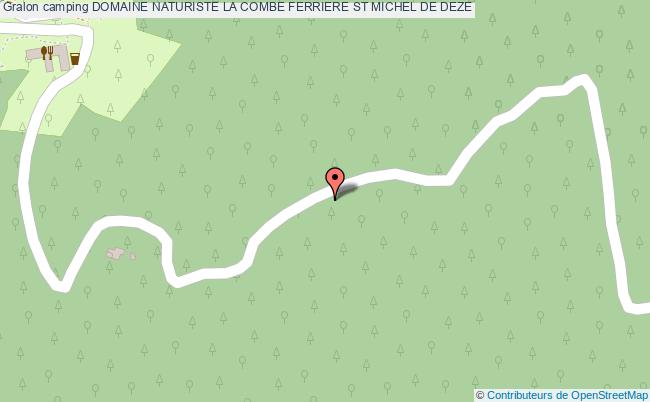 plan Camping Domaine Naturiste La Combe Ferriere ST MICHEL DE DEZE