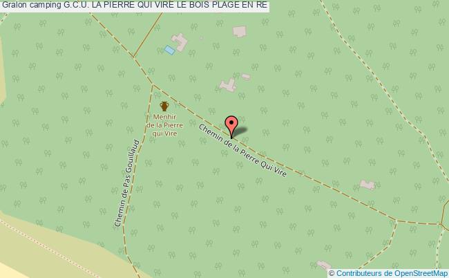 plan Camping G.c.u. La Pierre Qui Vire LE BOIS PLAGE EN RE