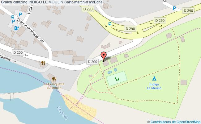 plan Camping Indigo Le Moulin Saint-martin-d'ardÈche